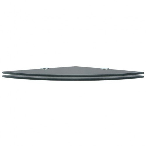 Corner shelves 2 pieces. Chromed brackets glass black 25x25cm