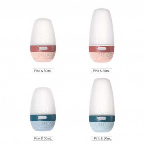 50mL Travel Bottle Leakproof Silicone Refillable Travel Containers Squeezable Travel Tube Cosmetic Toiletry Containers for Shampoo Lotion Soap