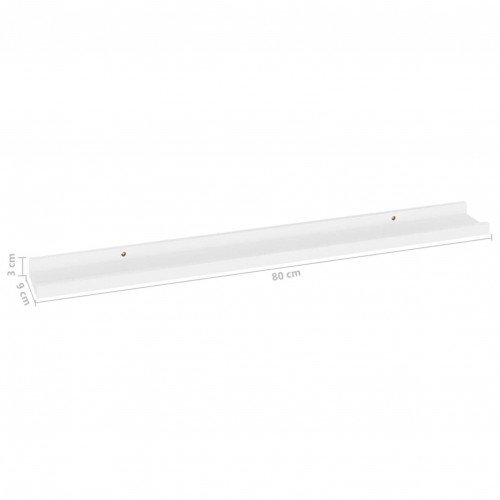 Wall Shelves 4 pcs White 31.5"x3.5"x1.2"