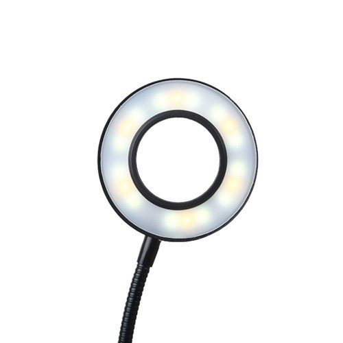 D C 5 V 6 W 24 LEDs Clamp Clip Desk Light Table Lamp USB Powered Operated 3 Colors Temperature Changing Stepless & 10 Levels Adjustable Brightness Dimmable Flexible Bendable Foldable Tube Goose Neck Design for Living Room Study Room Library Office Student