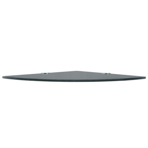 Corner shelves 2 pieces. Chromed brackets glass black 25x25cm